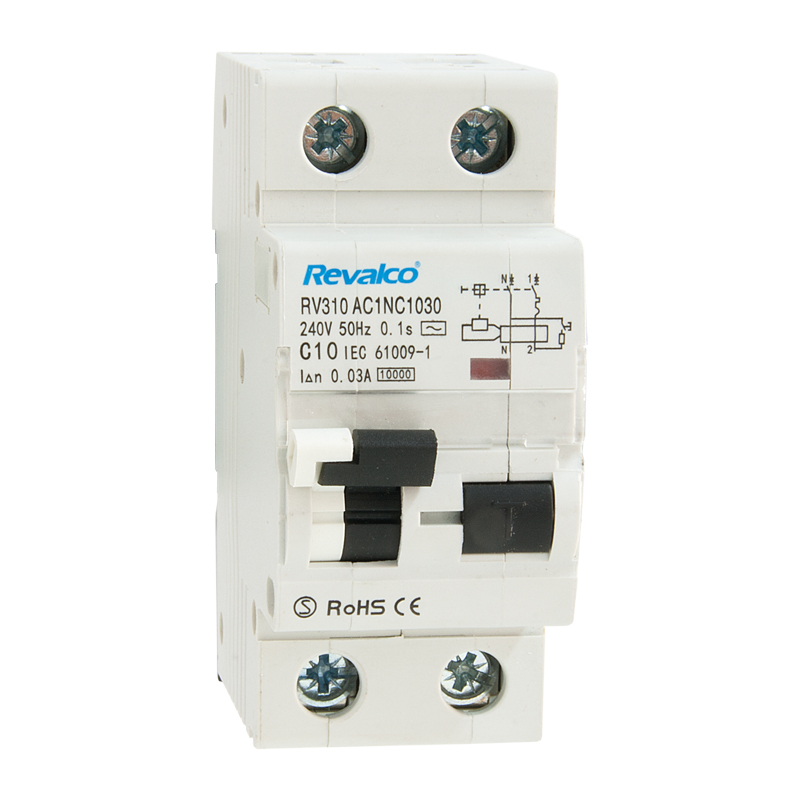 INTERRUPTORES DIFERENCIALES COMBINADOS RV310 CLASE AC <img src="https://www.revalco.es/wp-content/uploads/2026/05/AC.png" style="width:40px; height:auto; vertical-align:middle; margin-left:10px;"> Y A <img src="https://www.revalco.es/wp-content/uploads/2026/05/A.png" style="width:40px; height:auto; vertical-align:middle; margin-left:10px;"> -10KA